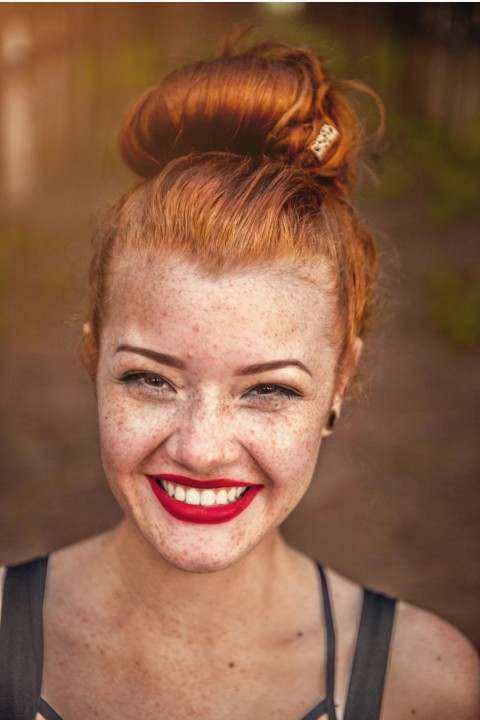 Designer face photo